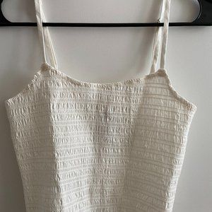 NWT Brandy Melville White Smocked Tank Top